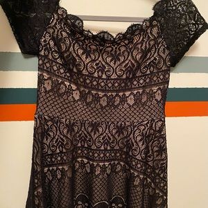 Black Lace Mini Dress